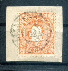 Saxony Number Plate 72 MARIENBERG on 16 on Coat of Arms Embossed (10363)