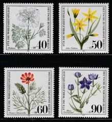 Germany-Berlin 1980 Sc # 9NB 171-74 Flowers MNH OG