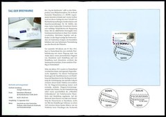 GERMANY FOLDER 2012/38 TAG DER BRIEFMARKE 1. AMTLICHER POSTFLUG LUFTFAHRT