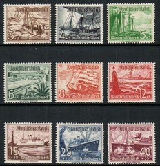Germany Stamp B107-B115 – Ships and boats