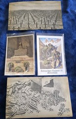 German THIRD REICH Post Cards + FREE U.S. WW2 Propaganda Anti- Hitler Flyers