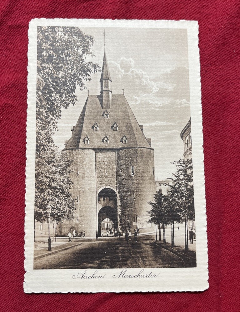 WW1 WWI Imperial German Deutsches Reich Aachen Castle photo postcard Unused