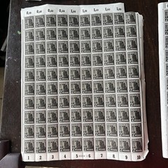 INVESTOR’S LOT OF 6 MOSTLY COMPLETE SHEETS 1948 GERMANY ALLIED CONTROL STAMPS