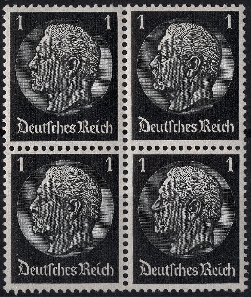 Stamp Germany Mi 512 Block 1933 Fascism War Hindenburg Prussia WWI Army MNH