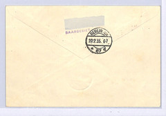 SAAR Cover *VOLKSHILFE* (1934) 5f Top HIGH VALUE Plebiscite 1935 O/p Air XM62