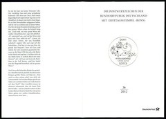 GERMANY FOLDER 2012/36 KINDER TIERE LÖWE FISCH VÖGEL KATZE PAPAGEI