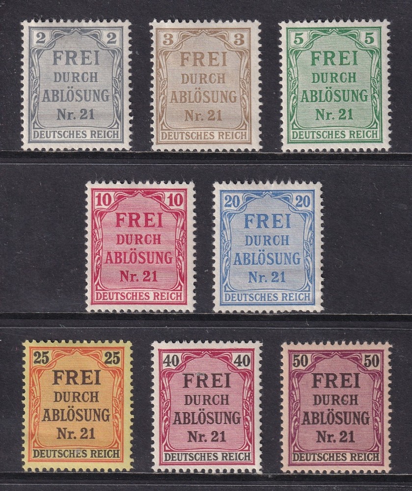 GERMANY 1903 Officials set of 8 SG O82-O89 MH/*