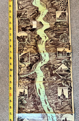 Late 1890s Der Rhein Von Mainz Bis Köln 76 Inch Rheinpanorama Map Fully Intact
