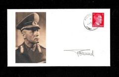 Erwin Rommel Collector’s Envelope with genuine 1941 Hitler Postage Stamp *A587