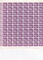Stamp Germany 6 PF Adolf Hitler Sheet 1941 WWII 3rd Reich German MH On Paper