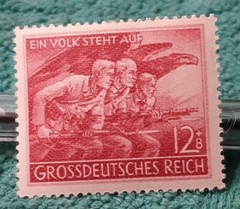 One ~ German Civilian defense forces ~ Militia Germany Stamp ~ ww2 era ~