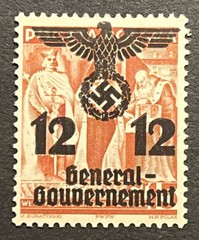 Travelstamps:Germany WWII Propaganda Stamp Poland Occupation Gen Gov’t 12gr
