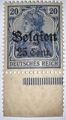 Travelstamps: Germany Offices in Belgium Stamps 25c on 20pf Mint MOGNH Wmk