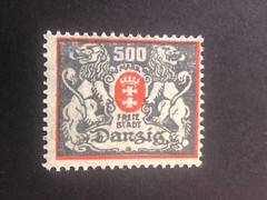 Germany POLAND DANZIG 1923 INFLATION ISSUE, 500 Mark MNH /s9 #525
