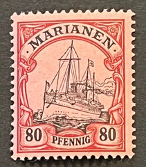 Travelstamps: GERMANY MARIANEN STAMPS Kaiser’s Yacht Mint OG H 80pf UNWMK