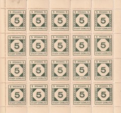 Lot Stamp Germany Mi 1-4 1945 4 Sheets Local Gorlitz White Paper Saxony MNH