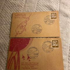 GERMANY-(1962)-SPACE Events.lot of 2 UNUSED Postcards #24