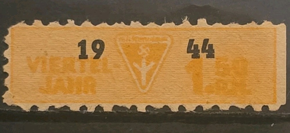 Germany MNG 1944 Third Reich Winter Relief Fiscal Revenue 1.50 Reich Mark