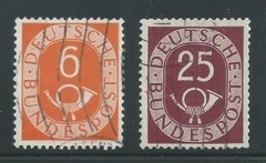 Germany Scott # 673, 678 Used Singles Post Horn
