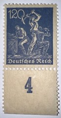 Travelstamps: 1921 Germany Deutsches Reich Mi# 168 120 Pf. Mountain Workers MNH