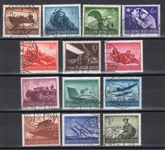 GERMANY 3rd REICH 1944 2nd WEHRMACHT SET SCOTT B257-B269 PERFECT USED
