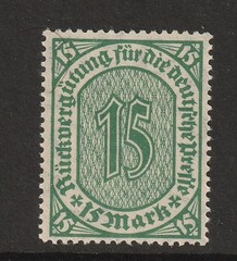 Germany 1920s 15p Tax Revenue MNH / Wmk Qfiol & O – S45030