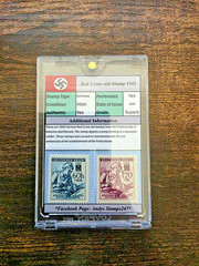 WWII, Nazi Germany Third Reich Red Cross Aid Stamp, 1942