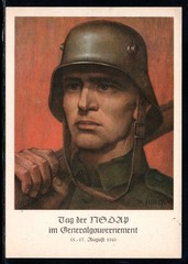 1941 Generalgouvernement Propaganda Card – NSDAP Day Krakau – WWII Germ #ma116