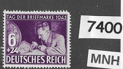 MNH stamp Germany B201 / 1942 Third Reich / Stamp day / Philatelist #8504