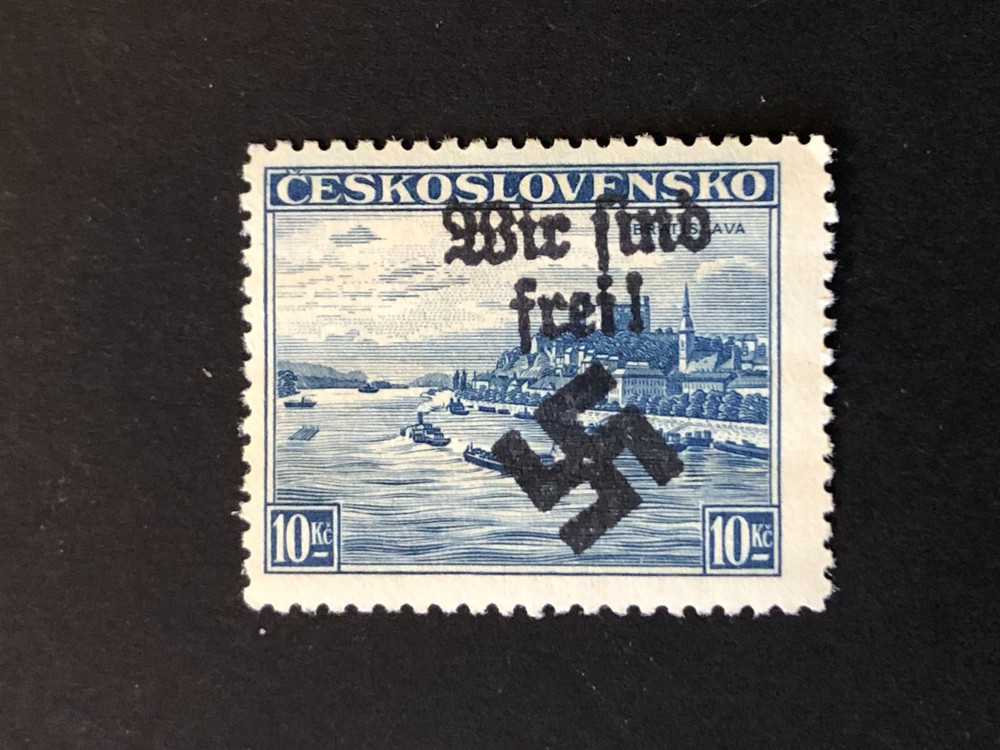 SUDETENLAND WWII-GERMAN OCC. Local ovpt (OSTRAU) 10 Kc. MNH /s2 #a25