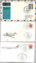 Germany: 1971; +1973, different 3 First Flight Lufthansa covers, rust, EBAc111