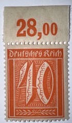 Travelstamps: Germany Deutsches Reich 1921/22 Mi. Nr. 182 /Sc#163, 40 Pf. MNH