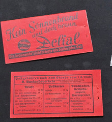 WW2 Nazi German NSDAP Third Reich Open Stamp Booklet w Hindenburg Stamps Inside