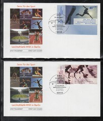 Germany FDC 2009 – 5 beautiful FDC World Athletics Championships to Berlin