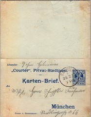 Germany Munich 1897 2.5p Letter Card Used – L43179