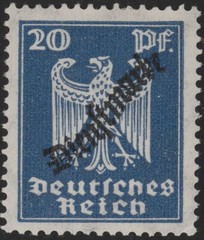 Stamp Germany Official Mi 108 Sc O56 1924 Dienst Reich Inflation Rosette MNH
