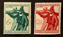 Travelstamps: 1944 Germany Stamps Scott #B278-B279 Soldier & Tirolese Rifleman