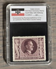 Third Reich WWII Nazi German Adolf Hitler 55th Birthday NSDAP Stamp Set 1943