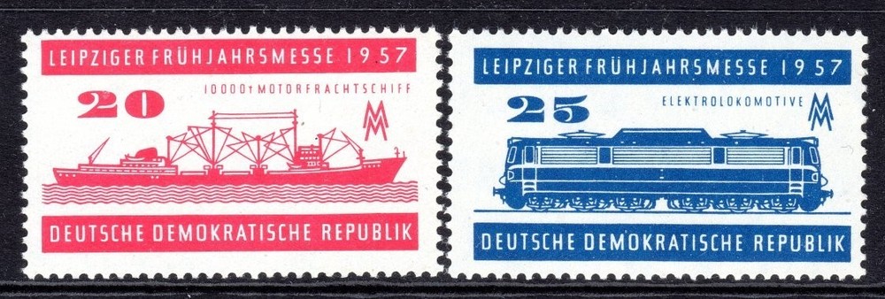 Germany, DDR Scott # 323-24 VF MNH 1957 Leipzig Spring Fair