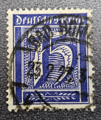 Stamp Germany Deutsches Reich 75 Pfennig 1922 Infla Mi. Nr. 185 [🇩🇪39146-5]