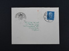 1937 Germany African Line Cancel Cover to England Fine Used