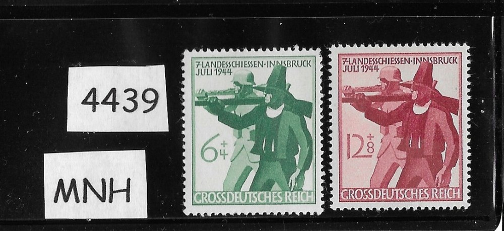 MNH Stamp set / Innsbruk Austria shooting Matches / 1944 Third Reich / Germany