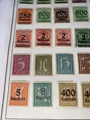 GERMANY ~several (82) German Reich ~ Saufend Stamps ~ c.1920’s Full Page 2 Side