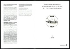 GERMANY FOLDER 2012/31 FAUNA TIERHEIME TIERSCHUTZBUND KATZEN HUNDE KATZE HUND