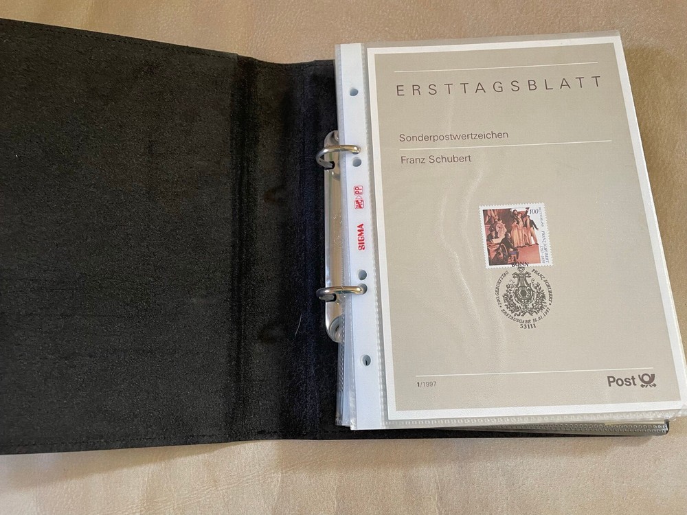 Germany ETB First Day Sheets 1997 Complete 46 Pieces Folder Clear Sleeves TOP