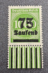 Stamp Germany Reich FREIMARKE 75 000 Mark 1923 Mi. Nr. 288 [🇩🇪37409]