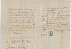 Dresden Germany 1874 Power of Attorney document w/ 2 ½ NGR revenue stamp (a8942