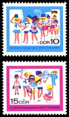 EBS East Germany DDR 1968 – Pioneer Organisation – Michel 1432-1433 – MNH**