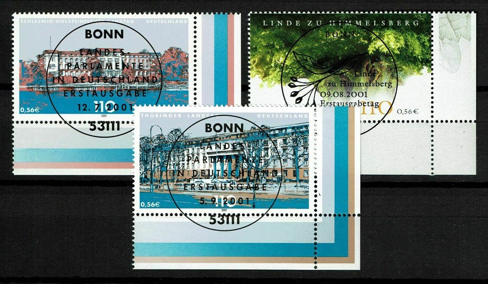 Bundle 2198, 2208, 2213, Corner 4 stamped, Mi. 3,-