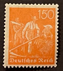 Travelstamps: 1922 Germany Deutsches Reich 150pf Stamp Scott #175/Mi 189 MOGNH.
